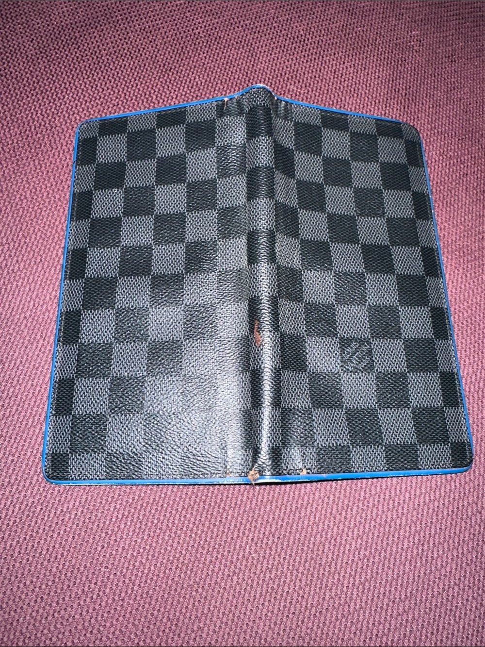 Louis Vuitton Graphite Coated Canvas & Blue Leather Long Brazza Wallet - Picture 3 of 9